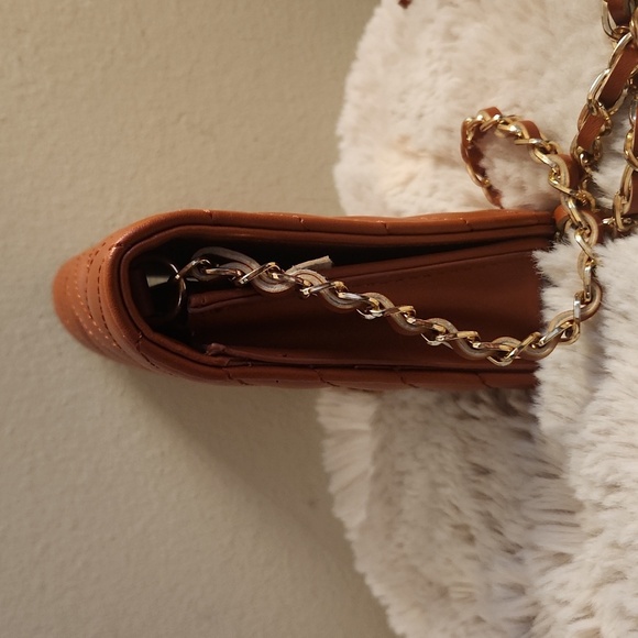 Bebe quilted bag with Gold rope chain cross body bag. Gently Used - Picture 8 of 16